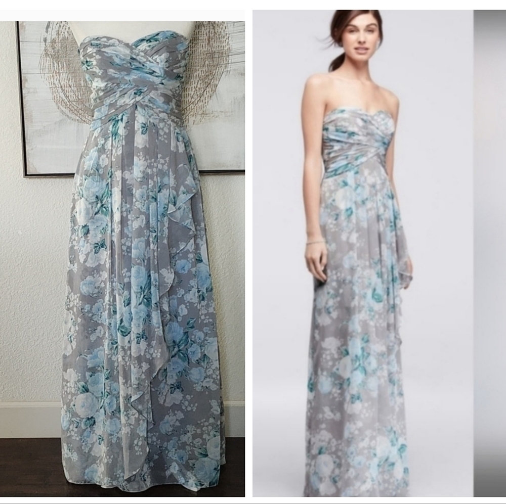New Davids Bridal Gorgeous Floral Gown Size 8